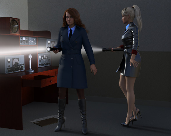 Обои картинки фото she wolf, 3д графика, фантазия , fantasy, фон, взгляд, девушки