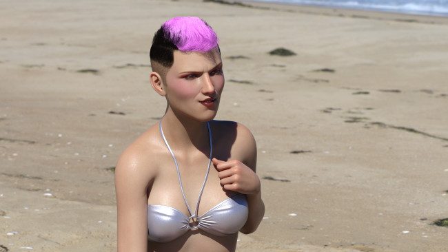 Обои картинки фото 3д графика, люди , people, фон, взгляд, девушка