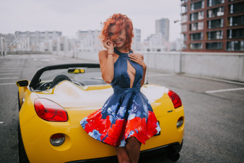 обоя автомобили, -авто с девушками, pontiac, solstice