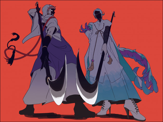 Обои картинки фото аниме, touken ranbu, танец, мечей