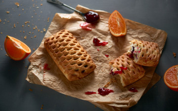 Картинка еда хлеб +выпечка варенье слойки апельсин