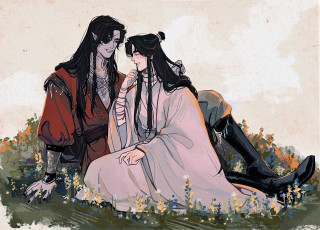 Картинка аниме tian+guan+ci+fu хуа чэн се лянь