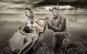 Картинка разное компьютерный+дизайн девушка бутылка кресло черт