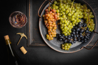 обоя еда, виноград, ягоды