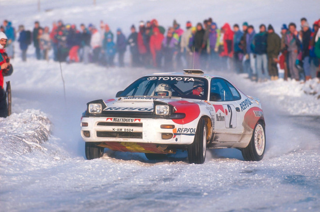 Обои картинки фото спорт, авторалли, toyota, celica, rally, sins, winter