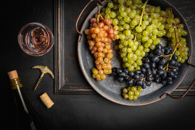 Обои картинки фото еда, виноград, ягоды