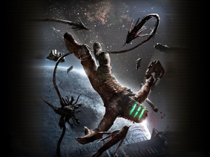 обоя видео игры, dead space, персонаж, маска, космос, планета, монстр