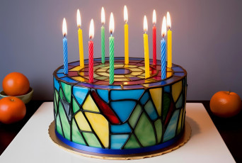 Картинка 3д+графика праздники+ holidays birthday cake