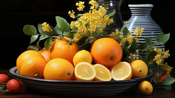 Картинка 3д+графика еда- food цитрусы