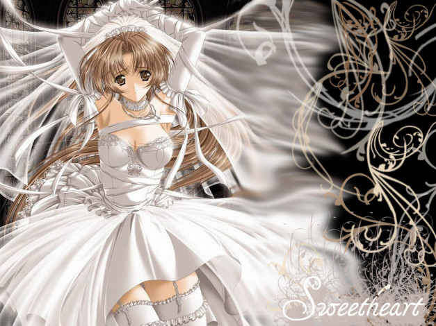 Обои картинки фото sweet, heart, аниме, *unknown, другое