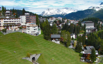 Картинка arosa switzerland города пейзажи