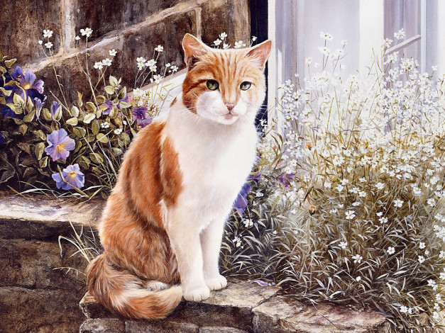 Обои картинки фото рисованные, животные