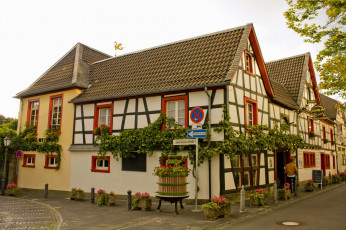 Картинка кёнигсвинтер города улицы площади набережные цветы германия дома улица