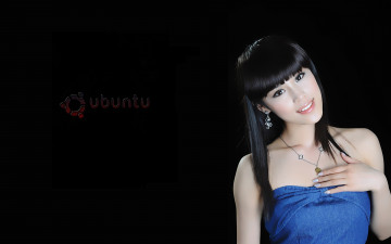 Картинка компьютеры ubuntu linux девушка