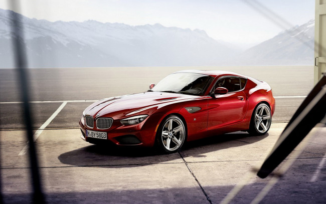 Обои картинки фото bmw, coupe, автомобили, бмв, красная