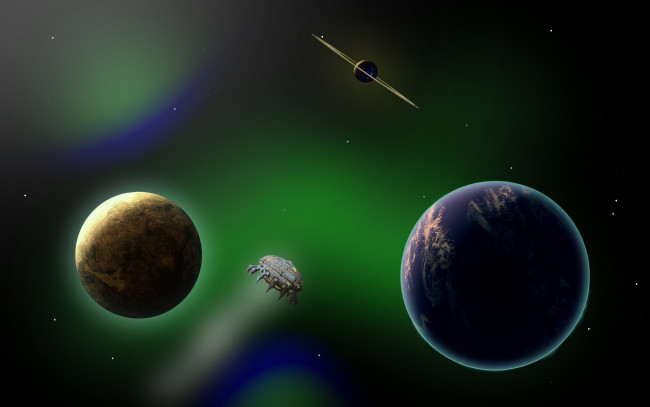 Обои картинки фото космос, арт, планеты