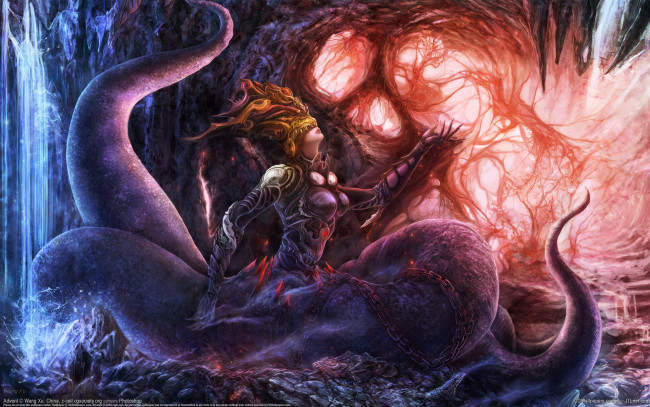 Обои картинки фото wang, xu, фэнтези, существа