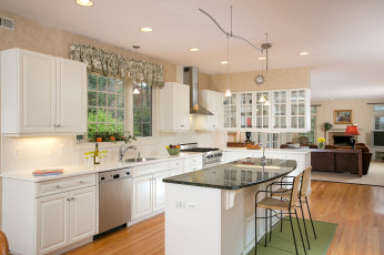 Картинка интерьер кухня мебель плита