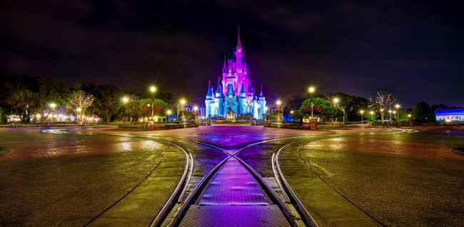 Обои картинки фото города, диснейленд, замок, золушки, штат, флорида, сша