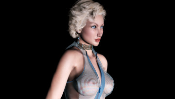 Картинка 3д+графика people+ люди девушка взгляд фон блондинка