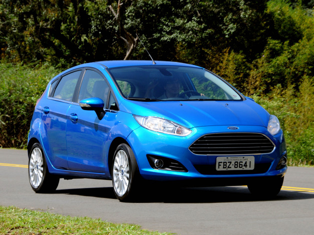 Обои картинки фото автомобили, ford, fiesta, br-spec, 2013г, синий