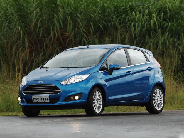 Обои картинки фото автомобили, ford, fiesta, br-spec, 2013г, синий