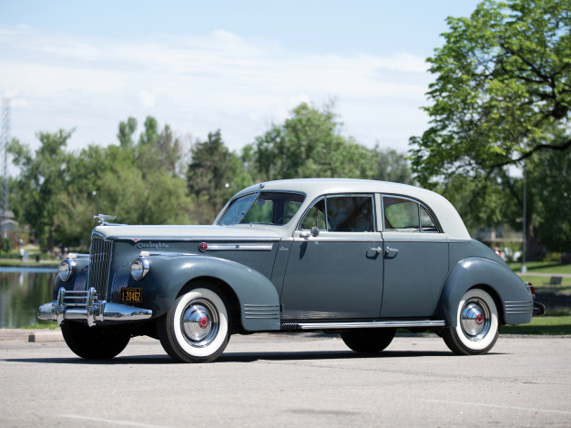Обои картинки фото автомобили, packard, 1941г, 180, custom, super, eight, sport, brougham, lebaron