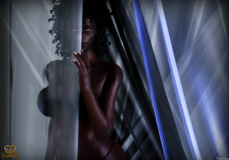 Картинка 3д+графика люди+ people фон взгляд девушка