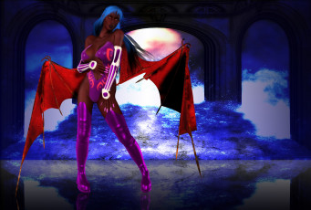 Картинка 3д+графика существа+ creatures демон фон взгляд девушка