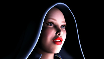 Картинка 3д+графика портрет+ portraits фон взгляд девушка