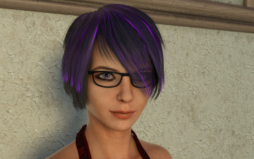 Картинка 3д+графика портрет+ portraits очки девушка взгляд фон