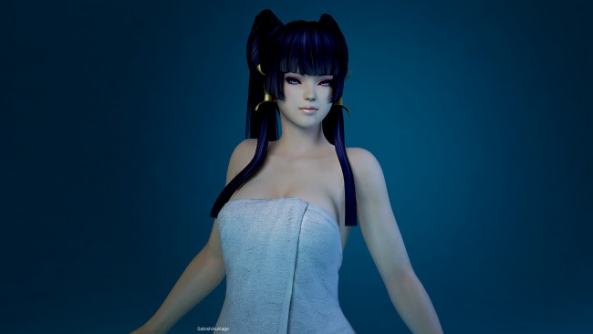 Обои картинки фото 3д графика, аниме , anime, фон, взгляд, девушка