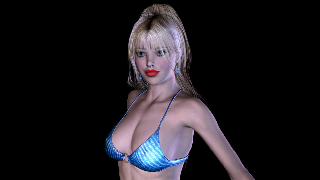 Обои картинки фото 3д графика, люди , people, блондинка, фон, взгляд, девушка