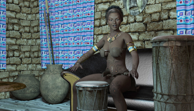 Обои картинки фото 3д графика, люди , people, девушка, тату, фон, взгляд