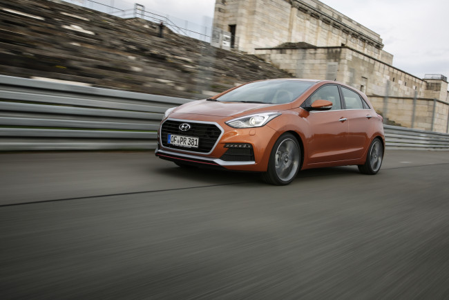 Обои картинки фото автомобили, hyundai, 2015г, gd, turbo, i30