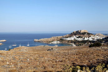 Картинка родос+греция города -+пейзажи залив яхты