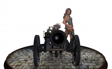 Картинка 3д+графика люди+ people девушка взгляд фон