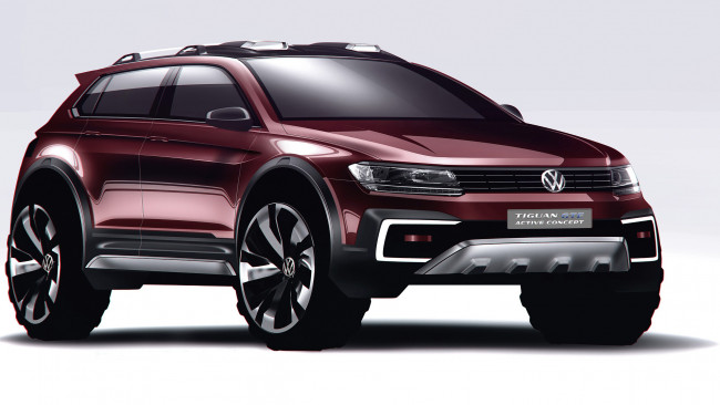 Обои картинки фото volkswagen tiguan gte active concept 2016, автомобили, 3д, volkswagen, concept, active, gte, tiguan, графика, 2016