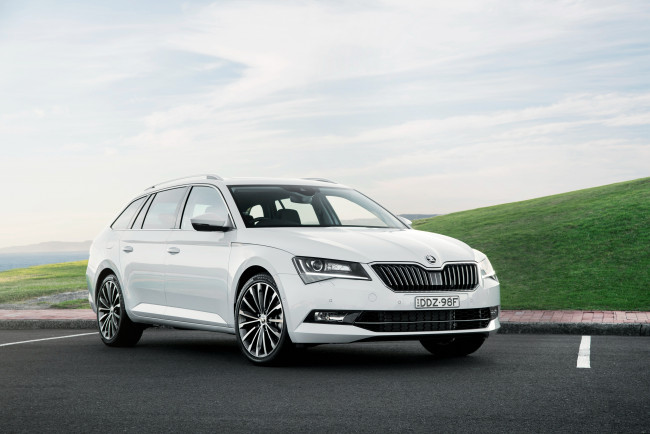 Обои картинки фото автомобили, skoda, wagon, superb, 2016г