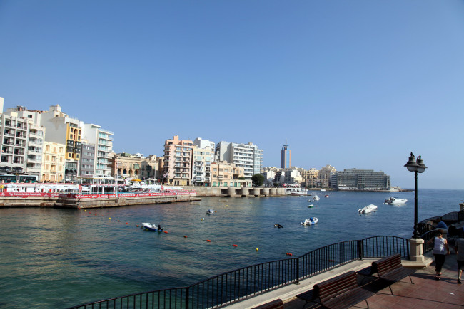 Обои картинки фото города, валетта , мальта, залив, набережная