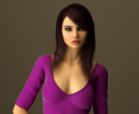 Картинка 3д+графика люди+ people фон взгляд девушка