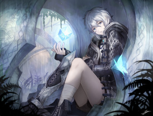 Картинка аниме unknown +другое девушка взгляд фон