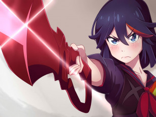 Картинка аниме kill+la+kill japanese sword matoi ryuuko seifuku kill la ken blade scissors uniform anime