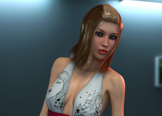 Картинка 3д+графика люди+ people фон взгляд девушка