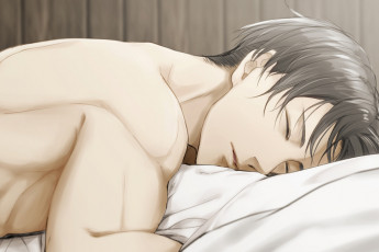 Картинка аниме shingeki+no+kyojin леви