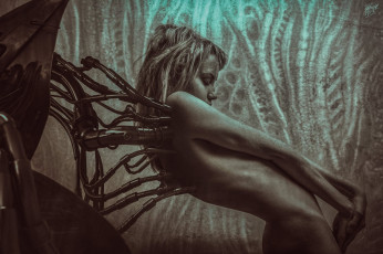 Картинка фэнтези роботы +киборги +механизмы киборг перерождение матрица женщина провода будущее