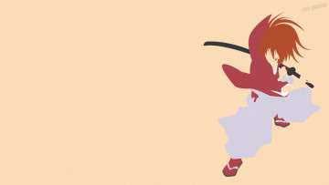 Картинка аниме rurouni+kenshin himura мужчина kenshin меч самурай