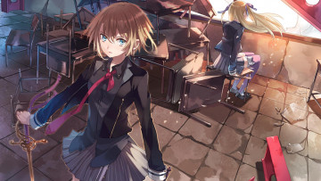 Картинка аниме unknown +другое фон взгляд девушка