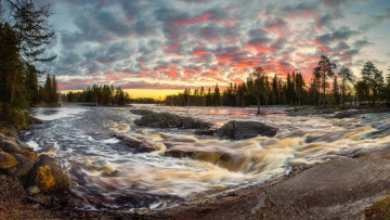 Картинка природа реки озера река закат