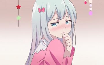 Картинка аниме eromanga-sensei девушка взгляд фон